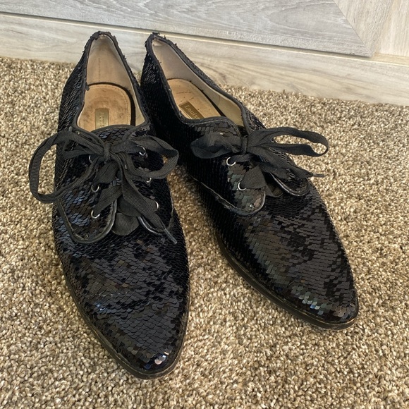 Louise et Cie black sequins flat shoes 7.5 - Picture 6 of 11